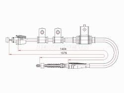 Трос ручного тормоза KIA CERATO 1.6 HATCHBACK LH 04-06