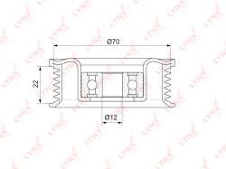 Ролик направляющий / приводной TOYOTA LAND CRUISER(90 / 100) 4.7 98> / CROWN 4.0-4.3 91-12 LEXUS GS PB-7134