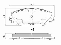 Колодки тормозные (Спереди) Toyota Harrier (XU60) 13-20 / Prius (ZVW30,ZVW50) 09-19 / Prius Alpha 11