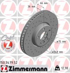 Диск тормозной передний R перфорированный 150.3479.52