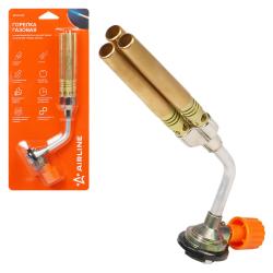 Горелка газовая на цанговый баллон, ручн.поджиг, 3 сопла D12 *102мм, металл (ADGT010)