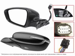 Зеркало Kia Cerato 13-16 / Forte 13-16 (Слева/ Обогрев/ Повторитель поворота/ Складывание/ Подсветка