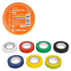 Изолента ПВХ, набор 7 шт.(син.,чёр.,кр.,зел., бел., желт., желто-зел.), 15 мм*10 м (ADET002)