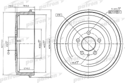 PDR1223 Барабан тормозной