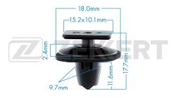 Клипса крепёжная Nissan (миним. кол-во заказа 10 шт) be-2743