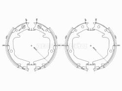 Колодки тормозные барабанные (Сзади/ Стояночный тормоз) Mitsubishi Lancer 02-10 / Outlander 02-12