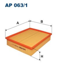 Фильтр воздушный AUDI A4/A6/VW PASSAT 1.6-4.2 95-05 AP 063/1