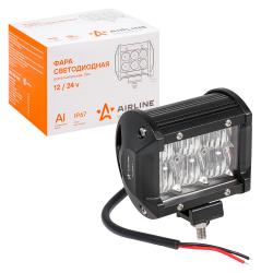 Фара (балка) светодиодная двухрядная, 6LED, рассеяный свет (5D линза), 18Вт, 98х78х65мм, 12/24В (ALED043)