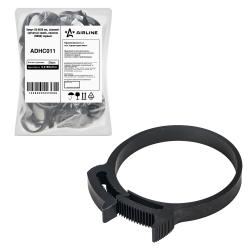 Хомут 55-60/9 мм, силовой зубчатый замок, пластик (ПА66) черный (ADHC011)