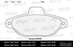 E100203 Колодки тормозные FIAT PUNTO/PANDA 94- передние SemiMetallic