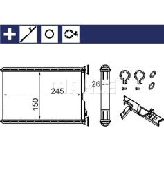 Теплообменник салона BMW 1 / 3 / X1 / X3 ah242000s