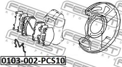 ПРУЖИНА ПРИЖИМНАЯ ТОРМОЗНЫХ КОЛОДОК (10 шт. в уп. цена за упаковку) TOYOTA LAND CRUISER PRADO 2002.0 0103-002-pcs10