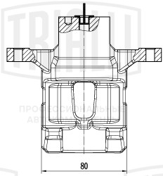 Суппорт торм. для а/м Kia Sportage III (10-)/Hyundai ix35 (10-) зад. прав. d=34мм (CF 200902)