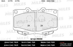 E100250 Колодки тормозные TOYOTA LAND CRUISER 87-97 передние SemiMetallic