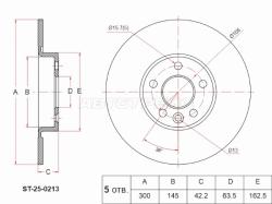 Диск тормозной (Сзади) Land Rover Range Rover Sport 13-22 / Jaguar XE 15-19 / XF 15-20 / Land Rover