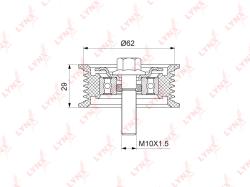 Ролик направляющий / приводной HYUNDAI IX35 2.0 10> / SANTA FE(DM) 2.4 12> / SONATA(YF) 2.0-2.4 09> PB-7063