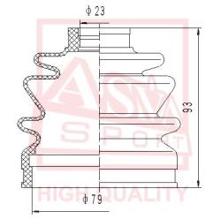 Шрус наружный 24x54x25 MITSUBISHI MITSUBISHI : LEGNUM (EA5W) 2.5 96- mt-33a43