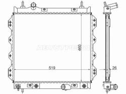 Радиатор Chrysler PT Cruiser 00-10
