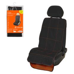 Накидка защ. под детское автокресло (108*46 см) со спинкой, с карманом, полиэстер, черн. (AO-CS-03)