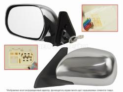 Зеркало Toyota Land Cruiser Prado (J120) 02-09 (Слева/ Регулировка/ Складывание/ 5 контактов/ хром L