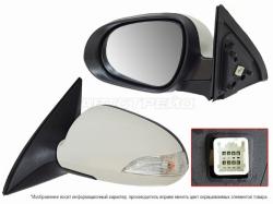 Зеркало Hyundai Elantra 06-12 (Слева/ Обогрев/ Регулировка/ Повторитель поворота/ 6 контактов)