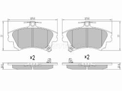 Колодки тормозные (Спереди) Mitsubishi Carisma 95-05 / Colt 02-12 / Smart Forfour 04-06 / Volvo S40