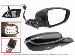 Зеркало Kia Cerato 13-16 / Forte 13-16 (Справа/ Обогрев/ Повторитель поворота/ Складывание/ Подсветк
