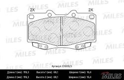 E100523 Колодки тормозные TOYOTA HILUX III 05- передние SemiMetallic