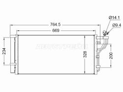 Радиатор кондиционера Hyundai Sonata 14-19
