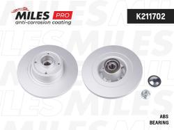 Диск тормозной RENAULT MEGANE II/SCENIC II 03- задний с подшипником с покрытием K211702