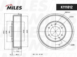 Барабан тормозной MITSUBISHI L200 05- K111812
