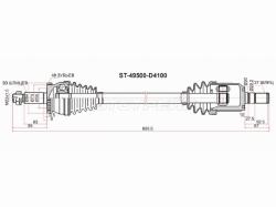 Привод в сборе левый KIA OPTIMA 2.0 16-