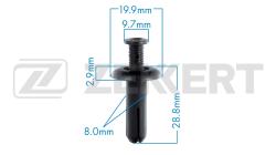 Клипса крепёжная Mitsubishi (миним. кол-во заказа 10 шт) be-2714