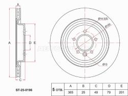 Диск тормозной (Сзади) Land Rover Range Rover 12-22 / Range Rover Sport 13-22