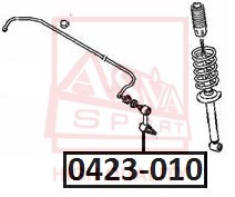 Тяга стабилизатора задняя MITSUBISHI MITSUBISHI : DIAMANT F17AMITSUBISHI DEVONAIR S22A/S27A 1992-19 0423-010