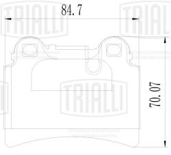Колодки торм. для а/м VW Touareg (02-) диск. зад. т/с Brembo (PF 4125)