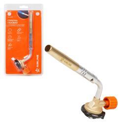Горелка газовая на цанговый баллон, ручн.поджиг, сопло D12*130мм, латун.клапан (ADTG001)