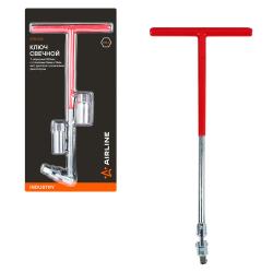 Ключ свечной Т-образный 350мм головки 16, 21мм INDUSTRY металл.рукоятка, резиновый фиксатор (ATAC045)