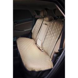 Накидка "Алькантара", задняя (3 предмета), экокожа с перфорацией, бежевая (ACS-SB-03)