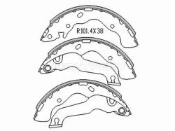 Колодки тормозные барабанные Hyundai Elantra 00-09 / Sonata 04-10