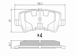 Колодки тормозные (Сзади) Volvo S60 10-13 / XC60 08-17