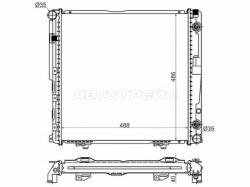 Радиатор Mercedes-Benz E-Class 84-95