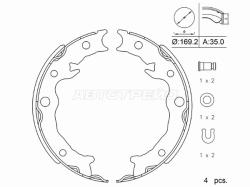Колодки тормозные барабанные (Сзади/ Стояночный тормоз) Subaru Forester 12-19 / Impreza 11-16