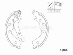 Колодки тормозные барабанные Nissan March 10-22 / Micra 10-13