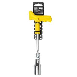 Ключ свечной Т-образный карданный 21мм, 250мм PRO пласт.рукоятка, резиновый фиксатор (ATAC024)