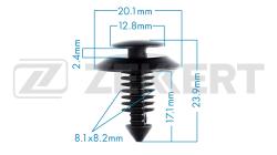 Клипса крепёжная Ford (миним. кол-во заказа 10 шт) be-2370