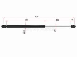 Амортизатор крышки багажника Hyundai Santa Fe 00-06 / Santa Fe Classic 07-13 (Справа=Слева)