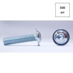 Винт 4х10 * 10.9 ISO 7380-2 п/кр. (исполнение 2) с фланцем, оц., полн. резьба 500шт FORTLUFT sts016205