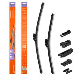 Щетки стеклооч бескаркас универс компл. (2шт.) 600/450мм (24"/18") 7 адптр (AWB-BK-600-450K)