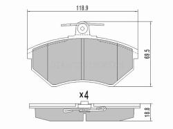 Колодки тормозные (Спереди) Audi A4 00-06 / Volkswagen Golf 87-99 / Passat 88-00 / Polo 94-01 / Audi